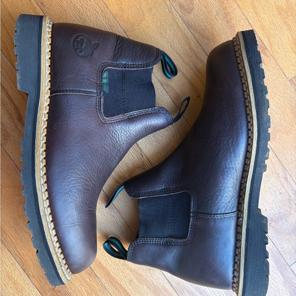 Georgia Boot Men's Brown Leather Chelsea Boots